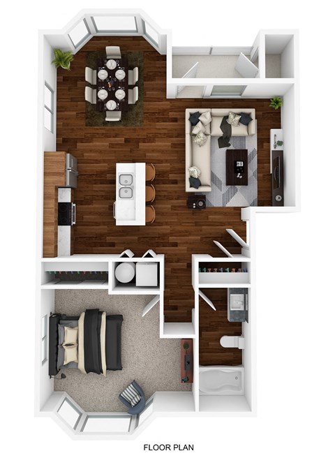 bedroom floor plan an in 1 bed 1 bath, opens a dialog